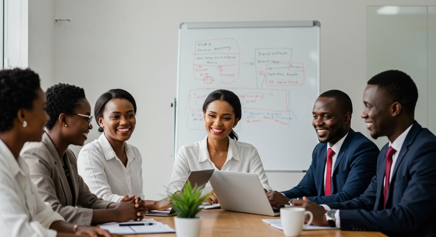 A team of Kinara insurance experts collaborating with a client.